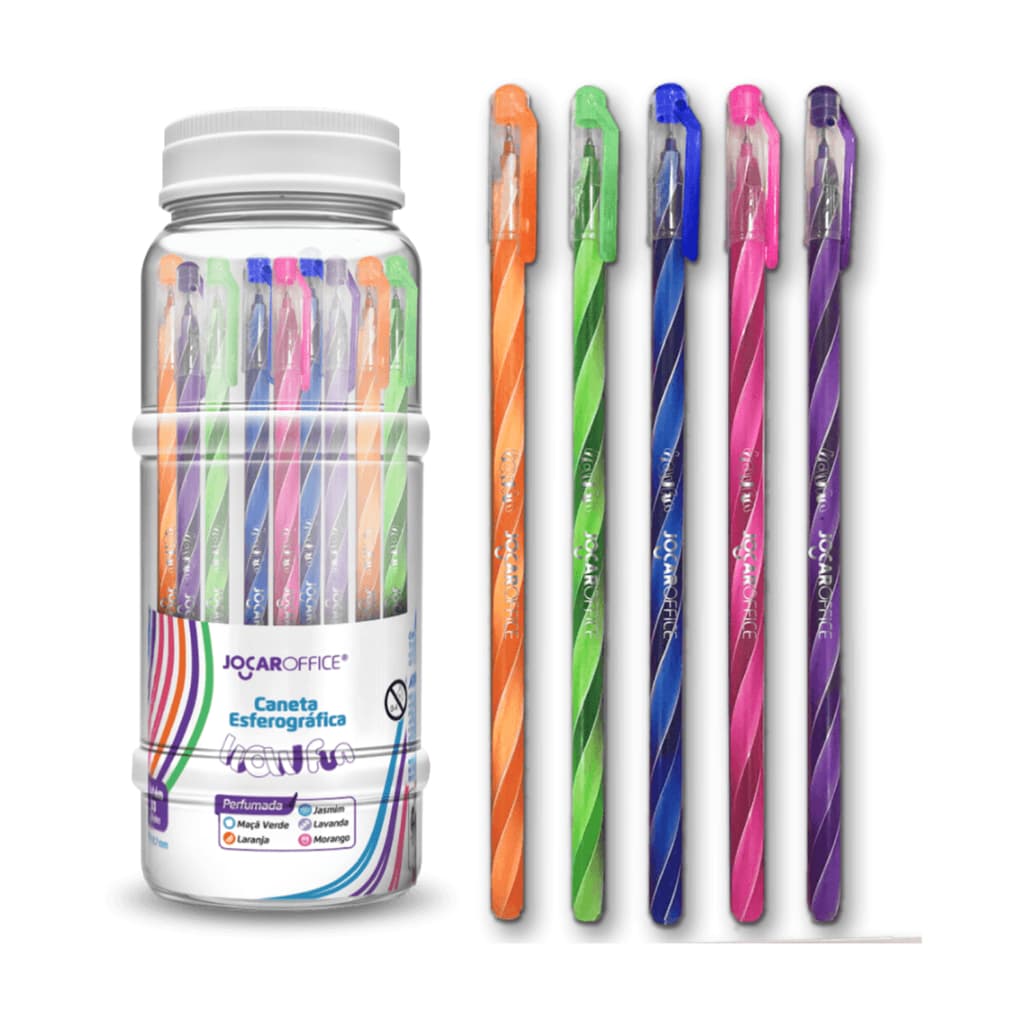 ✨Kit de Canetas Wow Espiral Ponta Fina 0,7mm Metálica Esferográfica Coloridas