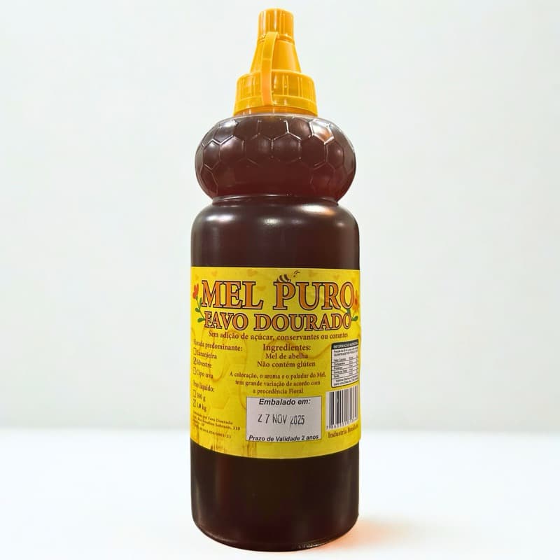 🍯 Mel Silvestre Favo Dourado em Bisnaga 1 kg  de Puro Sabor Natural! 🍯