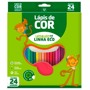 Lápis de Cor Ecológico 24 Cores – Leo & Leo