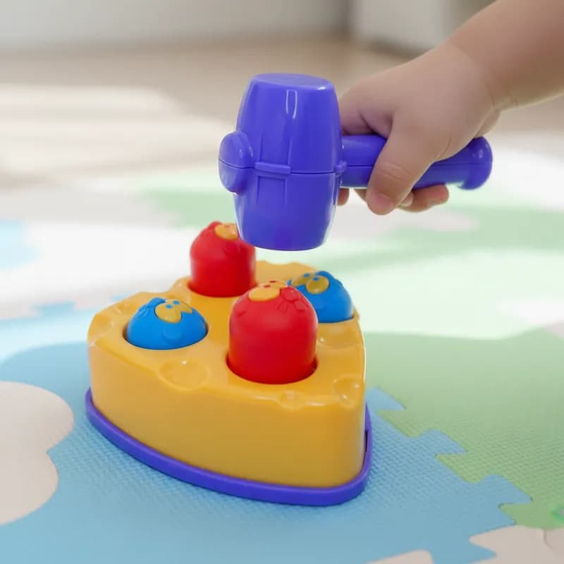 Brinquedo Rata Tuff Bate Bate Martelo Ratinho Educativo Didático Infantil