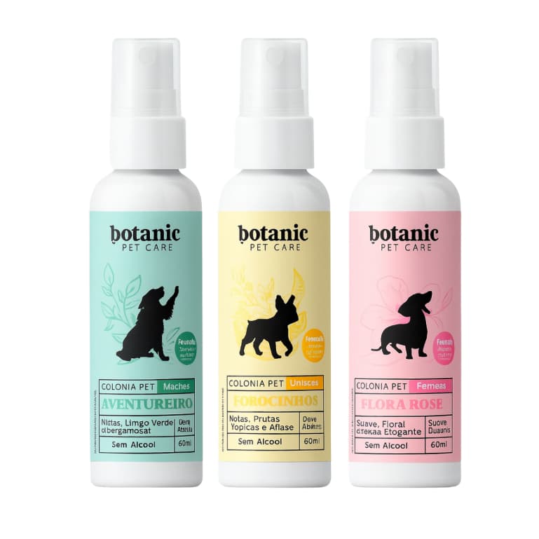 Perfume Pet Sem Álcool Alta Fixação | Elimina Odores | Cães e Gatos | 60ml