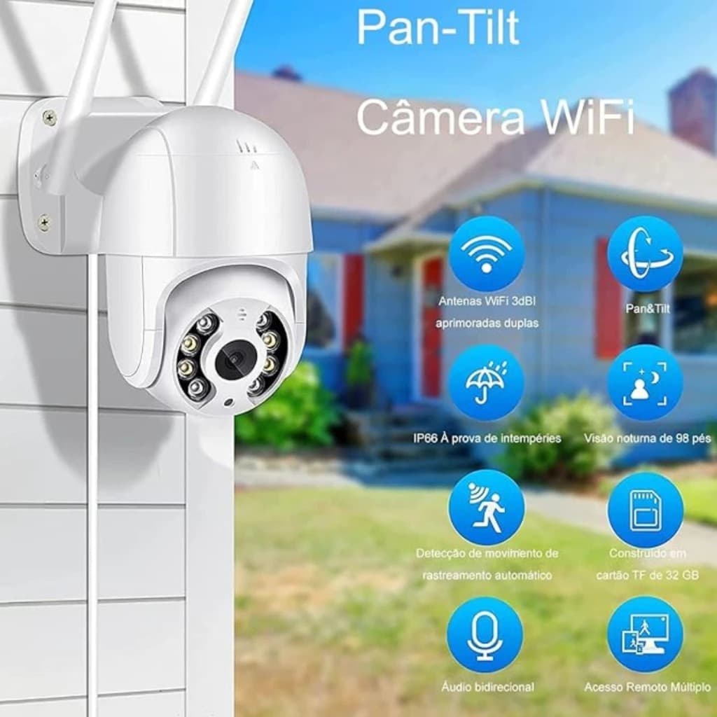 Câmera de Segurança Câmera Ip IProva D'água Infravermelho Externa Wifi Hd 1080p SXT-1