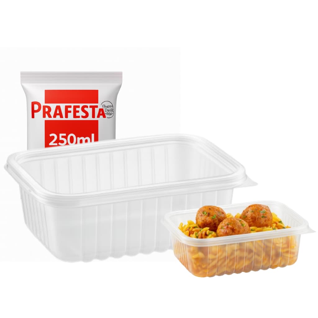 Pote 250ml descartavel– Freezer/Micro-ondas | Descartável, Delivery, Cozinha 48 UN PRAFESTA