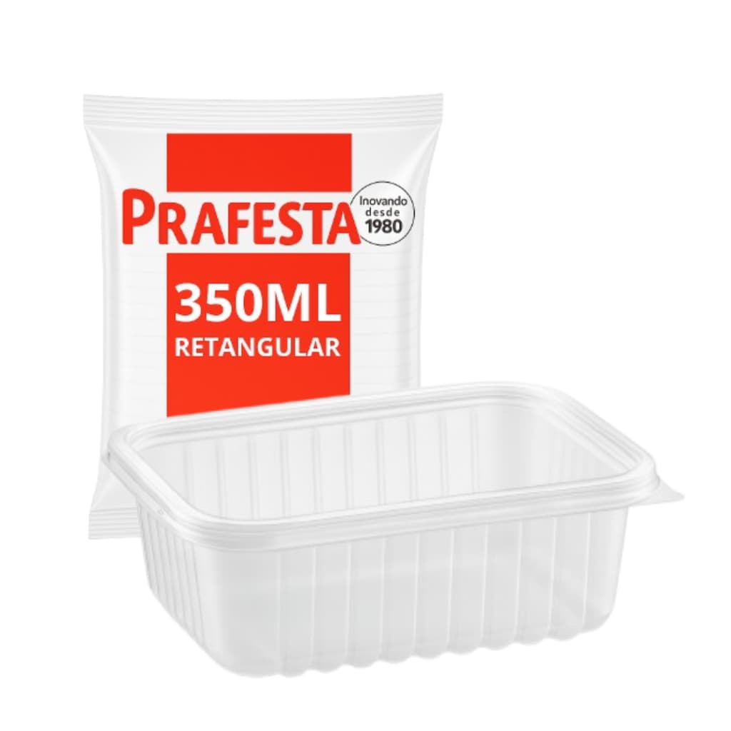 Potes 350ml | Marmita, Fitness, Mantimentos | Micro-ondas e Freezer 24 UNIDADES PRAFESTA