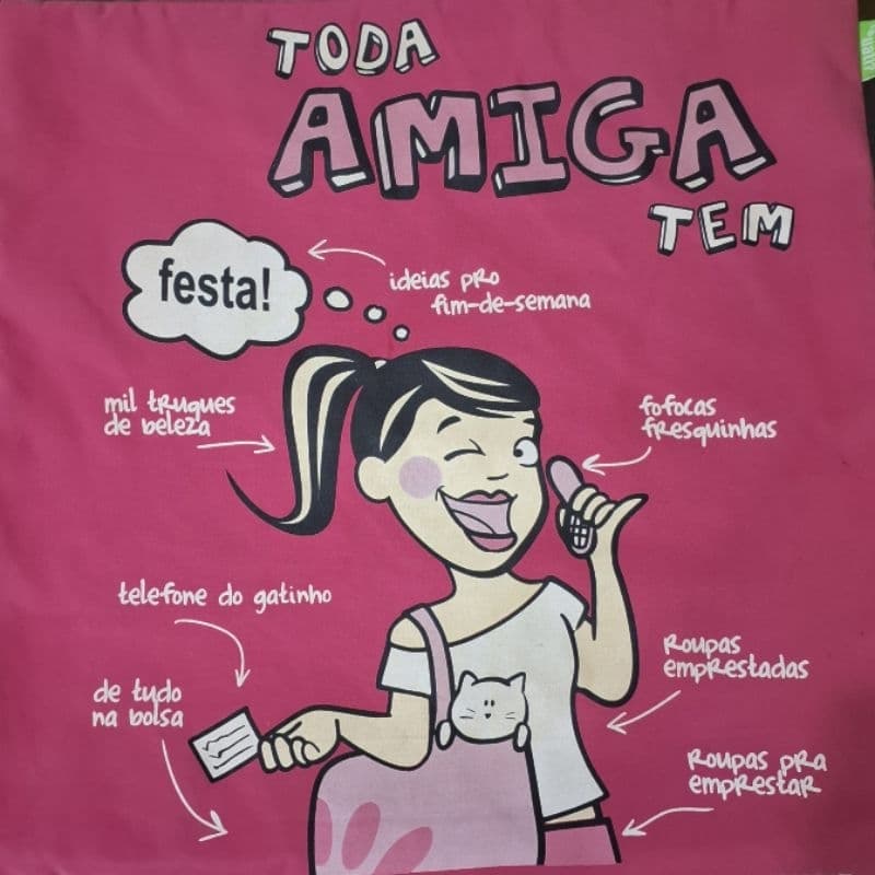 Capa de Almofada Temática Melhor Amiga