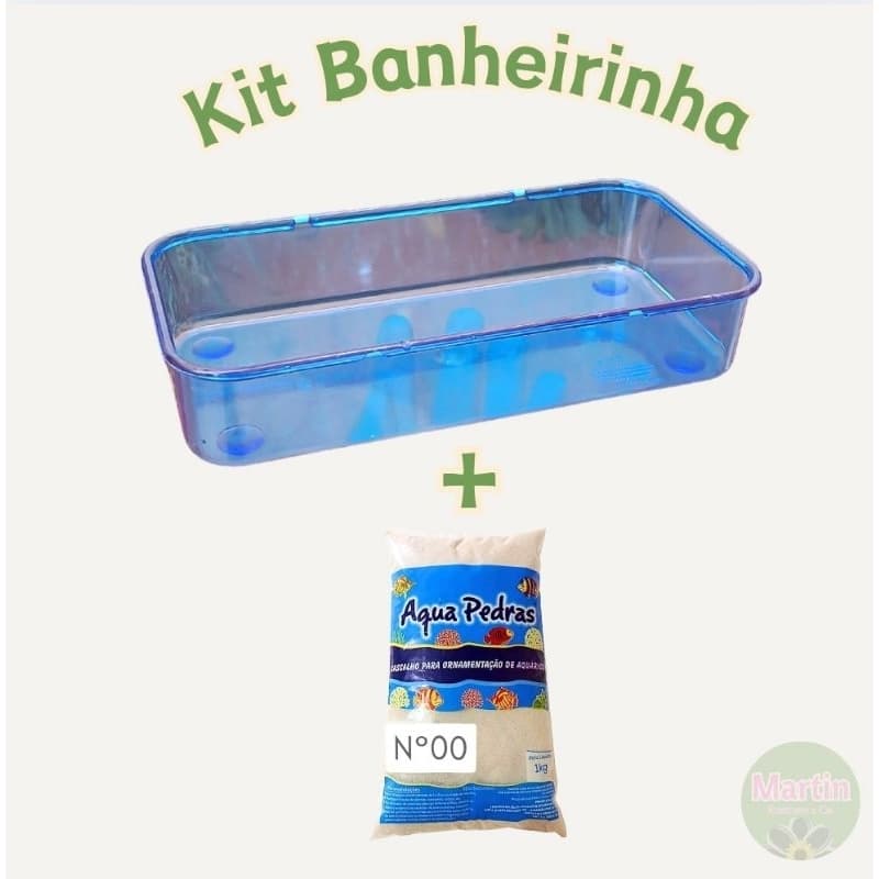 Banheira e/ou areia de quartzo, banho a seco, roedores, aves, banheirinho