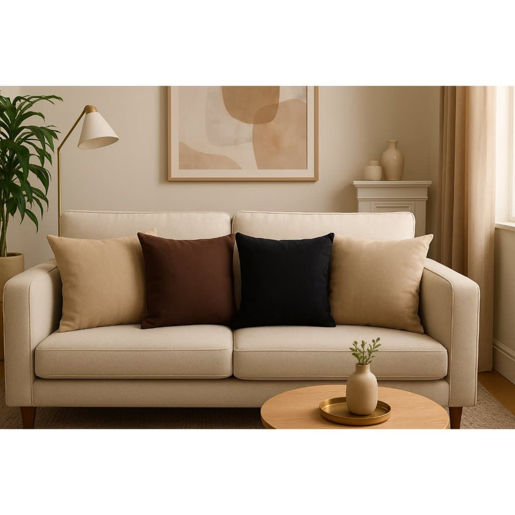 Kit Capas de Almofada Decorativas Suede 45x45 com Zíper