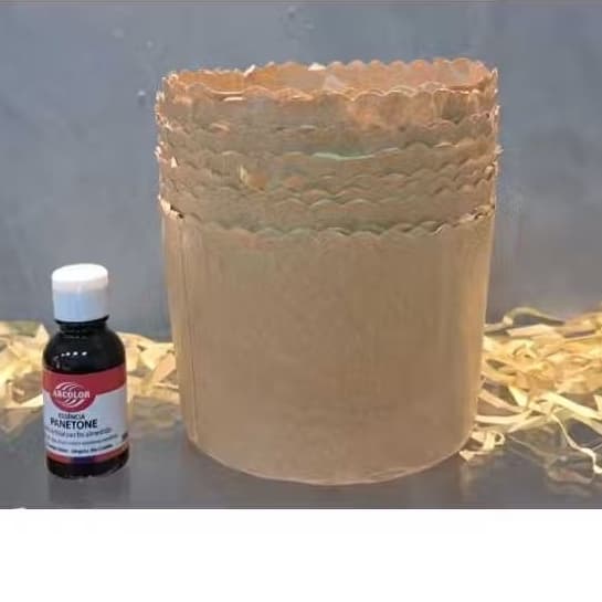 Kit Panetone Artesanal! Essência Arcolor 30ml + [10/20/30] Formas 250/500g - Faça o Seu Natal!