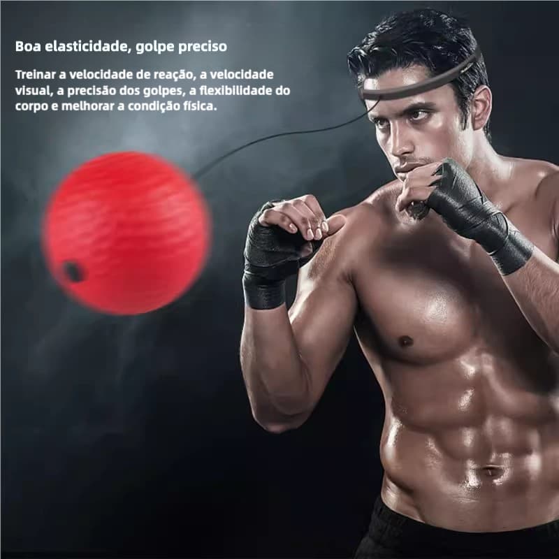 Bola de Reflexo para Boxe/Luta - Treino com Faixa de Cabeça Segura