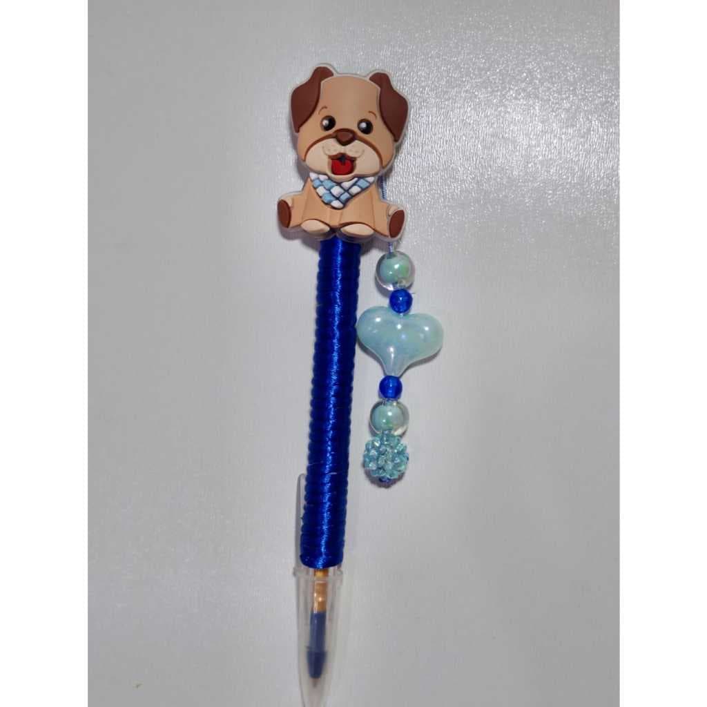 Caneta Personalizada Cachorrinho | Caneta Ponta Fina | Caneta Azul |