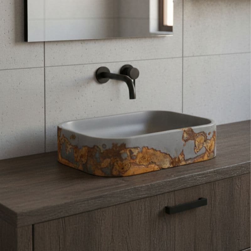 Cuba Banheiro Artesanal Concreto Lavabo