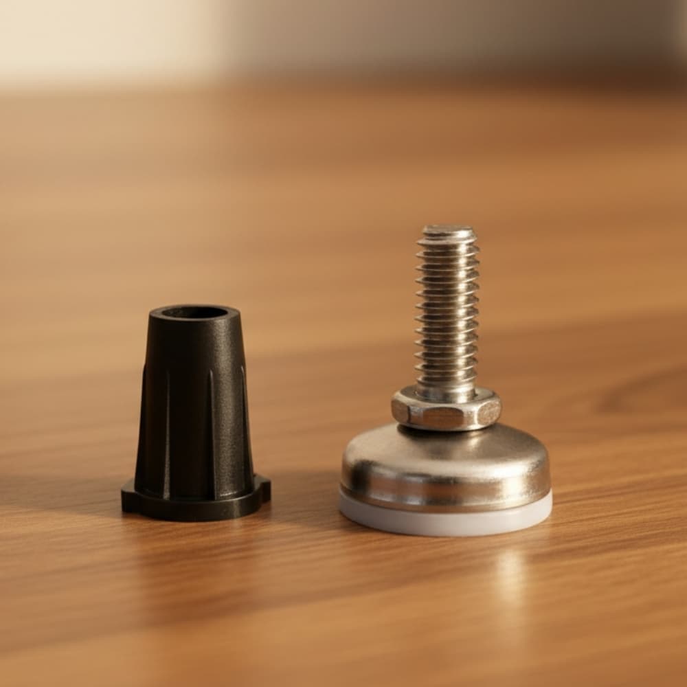 Kit 16 Pé Pezinho Regulável 26mm 36mm Móveis Niveladores Sapatas Ajustáveis Com Buchas Resistentes