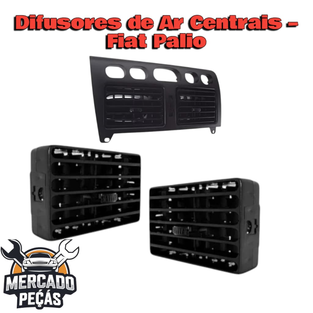 Fiat Palio 1996 a 2003 Grade Difusor Ar Central Par ou Unidade Preto Peça Nova