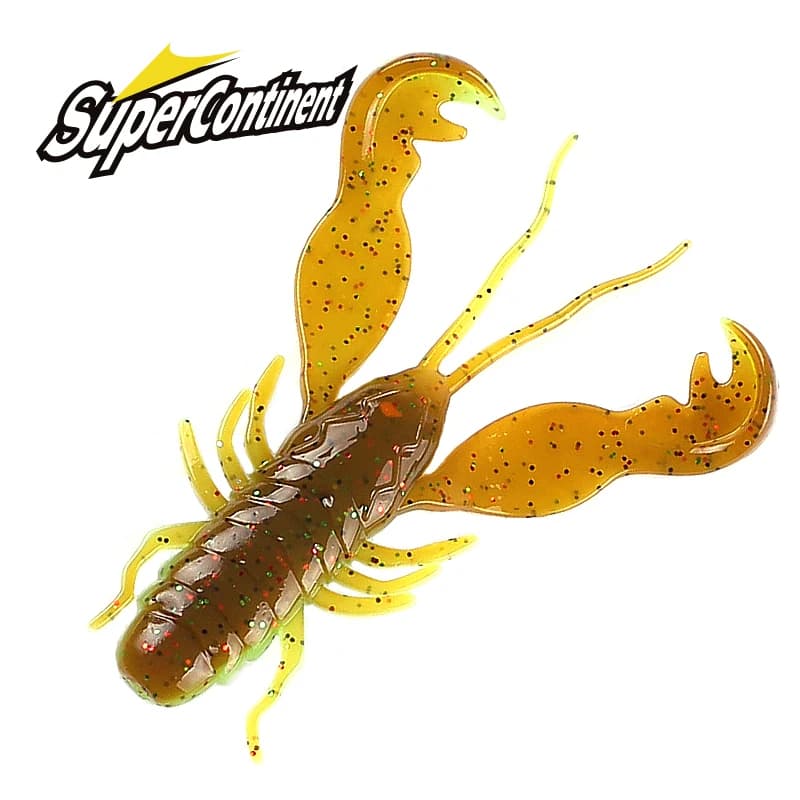 ISCA ARTIFICIAL SOFT LAGOSTA/ LAGOSTIM BIÓNICO 70MM - SILICONEREALISTA,CORES DUPLAS E ALTA ATRAÇÃO