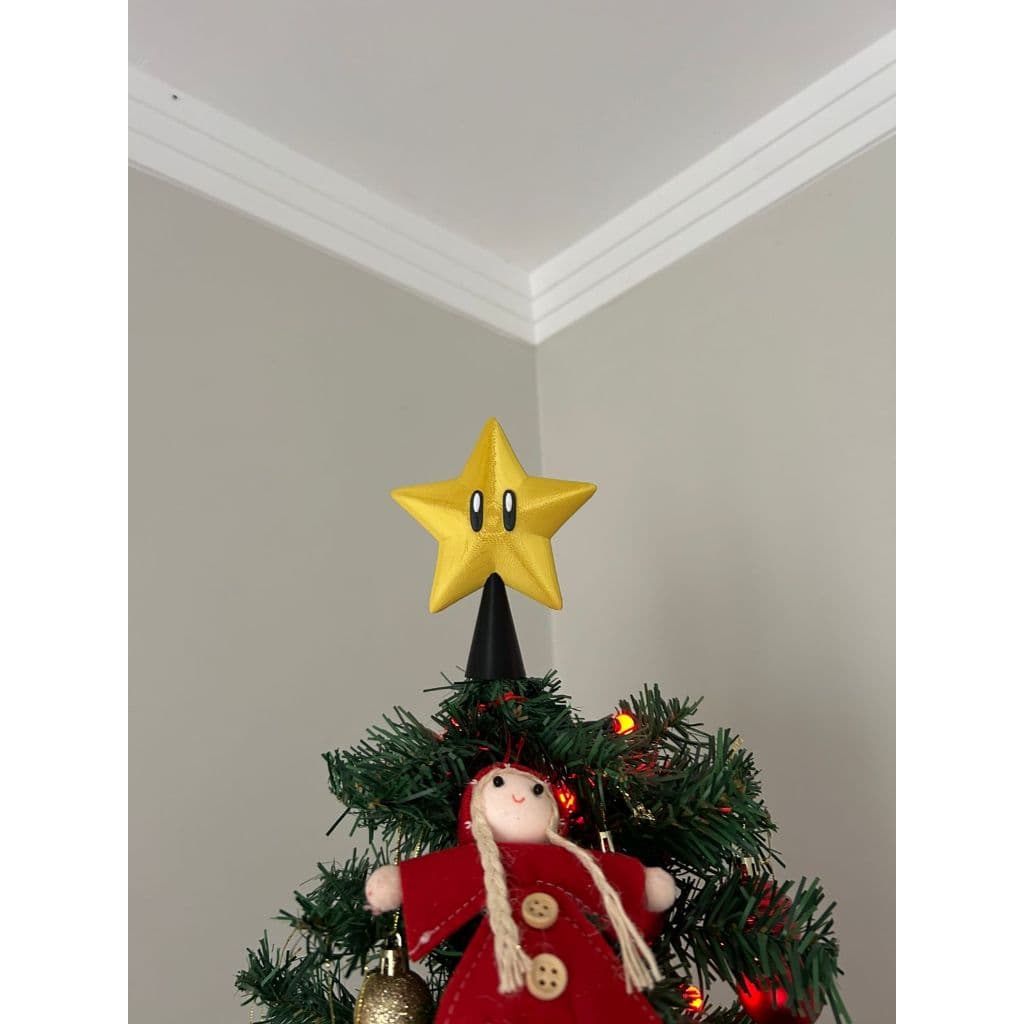Topo Árvore de Natal Estrela Super Mário