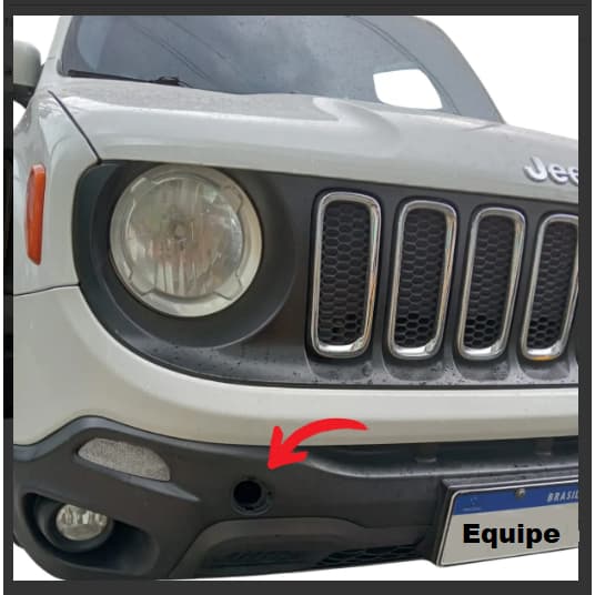 Tampa do Reboque do Para-choque Dianteiro para Jeep Renegade de 2015 até 2021 - Ref.: Mil Peças 4007