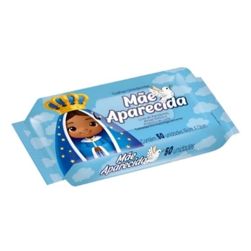Lenço Umedecido Mãe Aparecida 50 Unidades – Kit 6 Pacotes | Lenço Umedecido Bebê, Família FRETE GRÀTIS