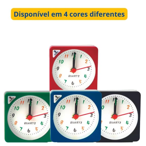 Mini relógio despertador 3 toques