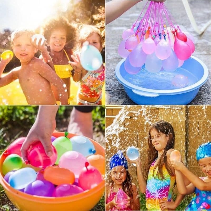 Kit 37 Balão De Água Infantil Water Ballons Bexigas Festas I Verão, Piscina, Guerra de Agua, Brincadeira Gincana Infanti