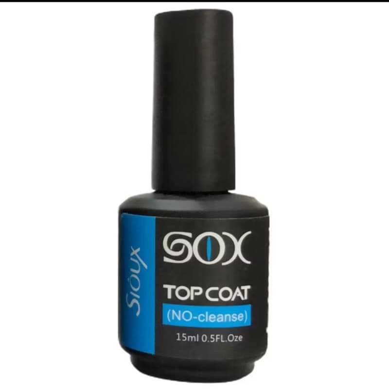 kit 2 top coat Sioux (no-cleanse) 15 ml nails art para unhas de gel