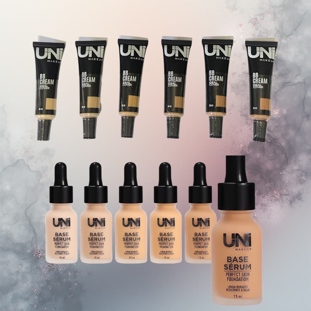 Base Líquida Serum + Base Creme Matte Acabamento Natural Cobertura À prova d'água Unimakeup