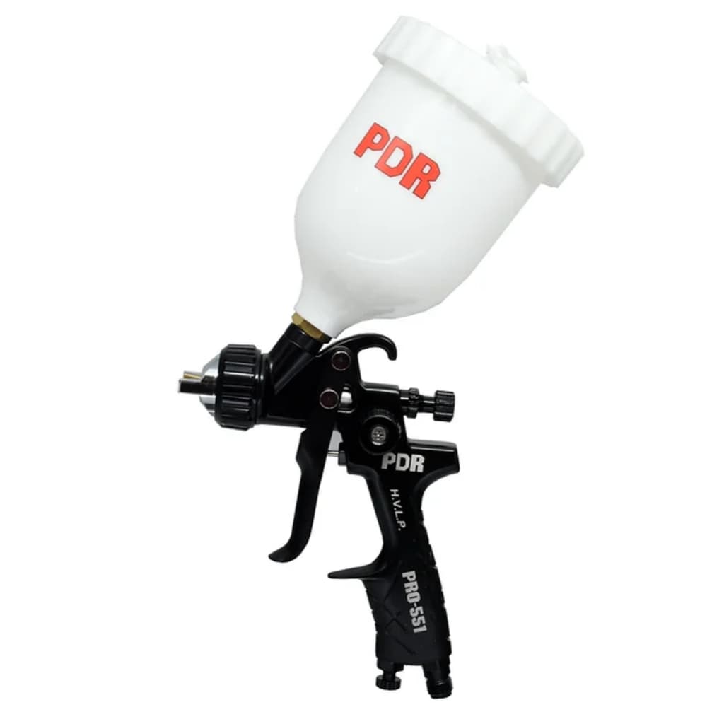 Pistola De Pintura Pdr Hvlp Pro-551 Bico 1.4mm 600ml C/nfe Preto
