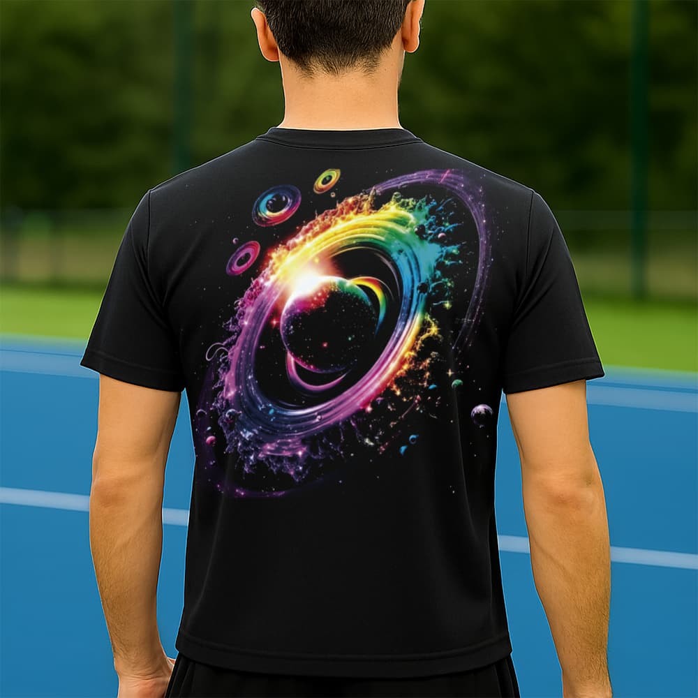 Camiseta Dry Fit Masculina Estampada Universo de TInta P ao GG Leve Respirável Academia Treino