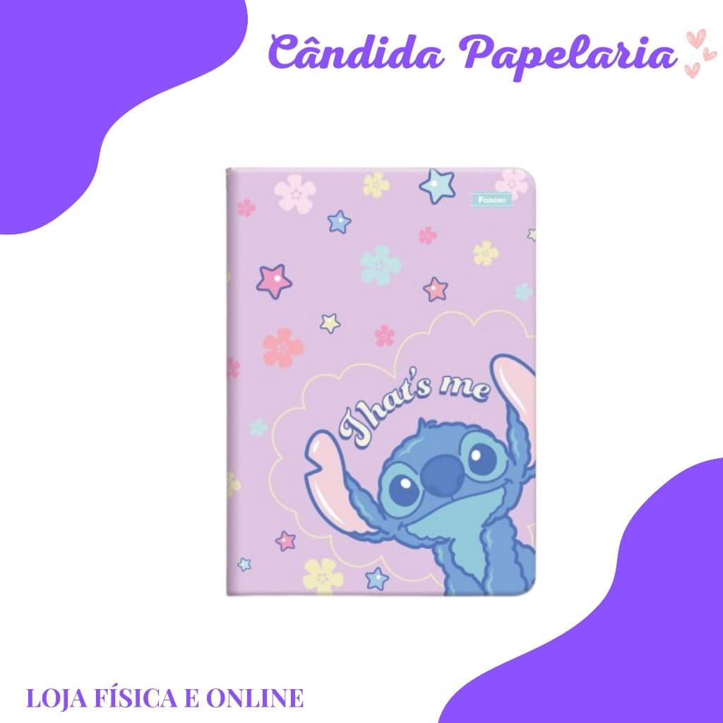 Caderneta Stitch capa mole 20 folhas - Foroni
