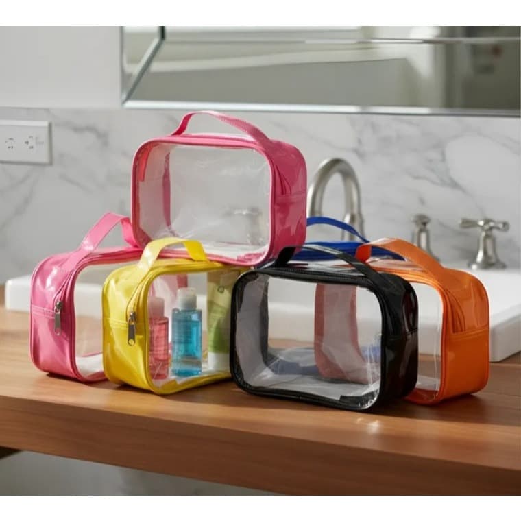 Necessaire Transparente Organizadora Manicure Enfermagem Várias Cores Plástico