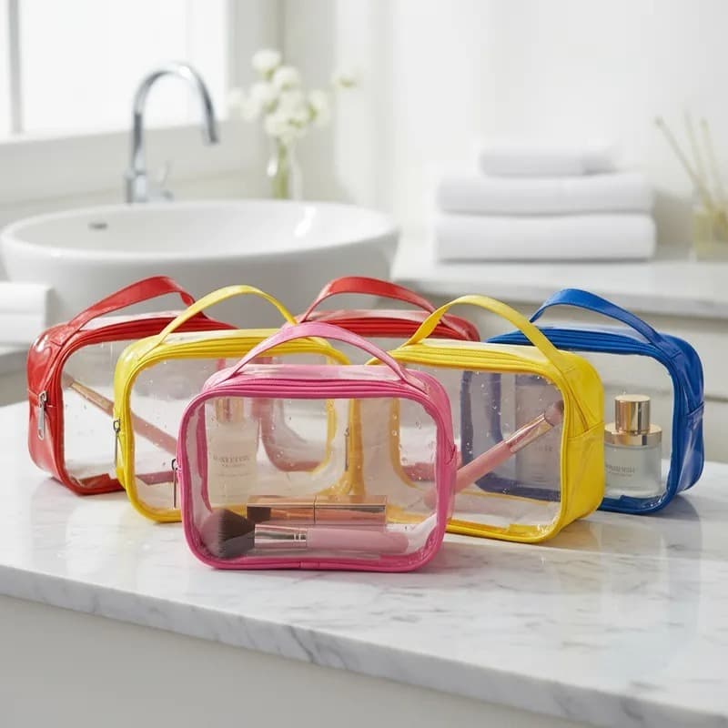 Necessaire Organizadora Transparente Manicure Enfermagem Várias Cores Plástico