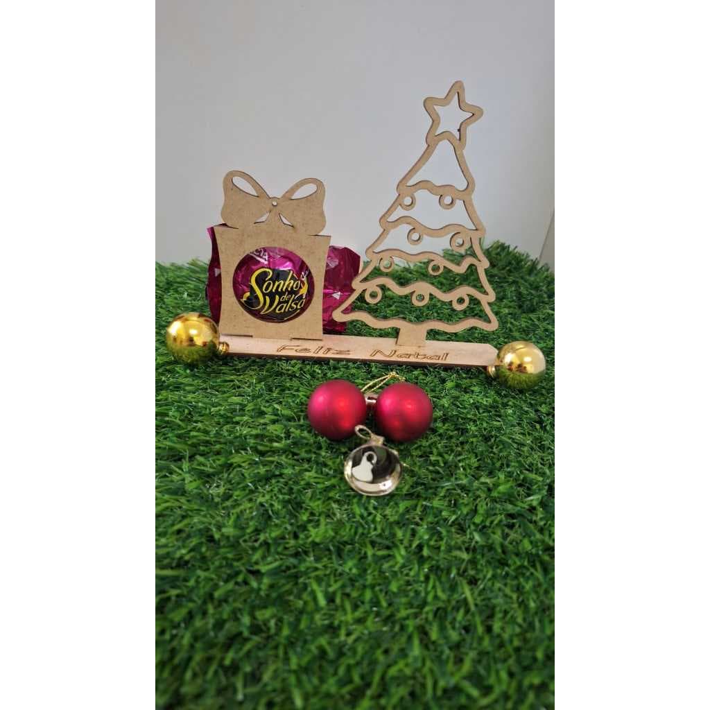 Kit 20 Porta Bombom Pinheiro Enfeites De Natal Madeira Mdf Cru Lembrancinha Decorativo