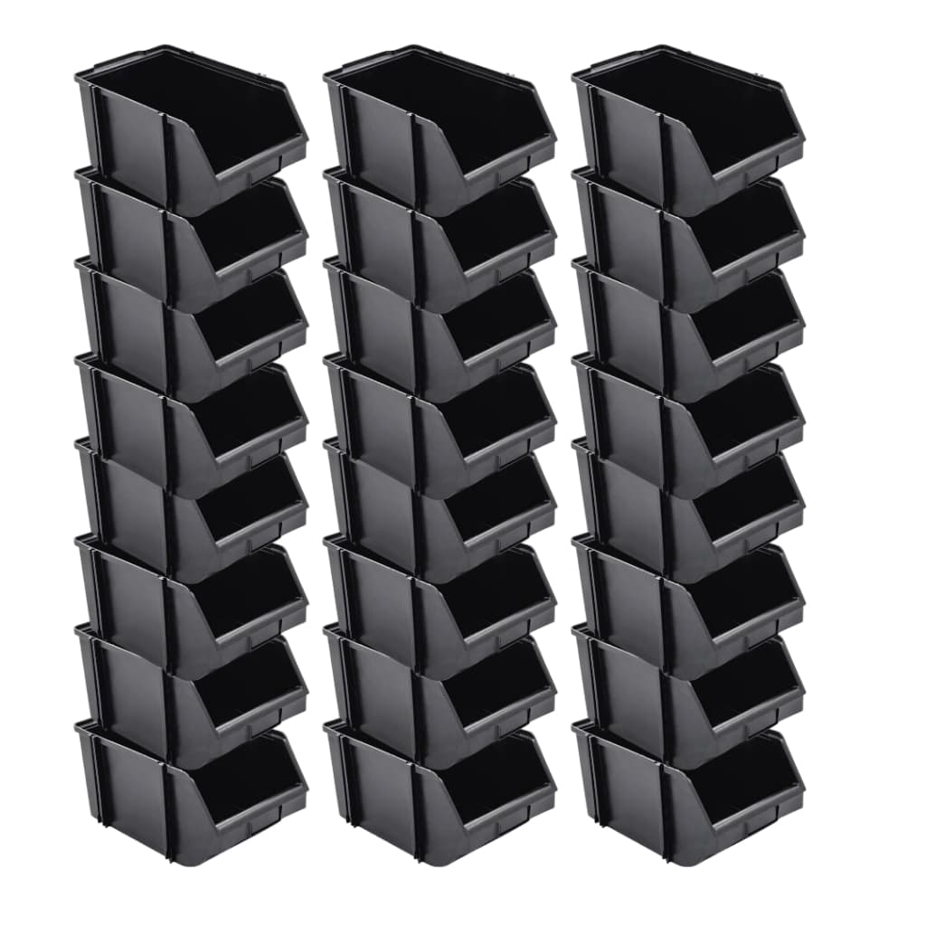 Kit 18 Caixas Bin N3 Azul ou Preto Gaveta Organizadora Parafusos