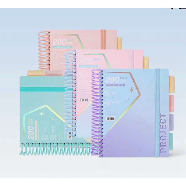 caderno Espiral A4 com 4 divisória de cores 100fls (200Páginas) 2244