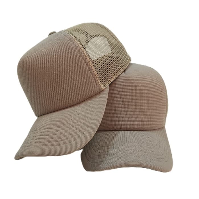 Bone Trucker Tela Liso Caqui Unissex Casual Barato