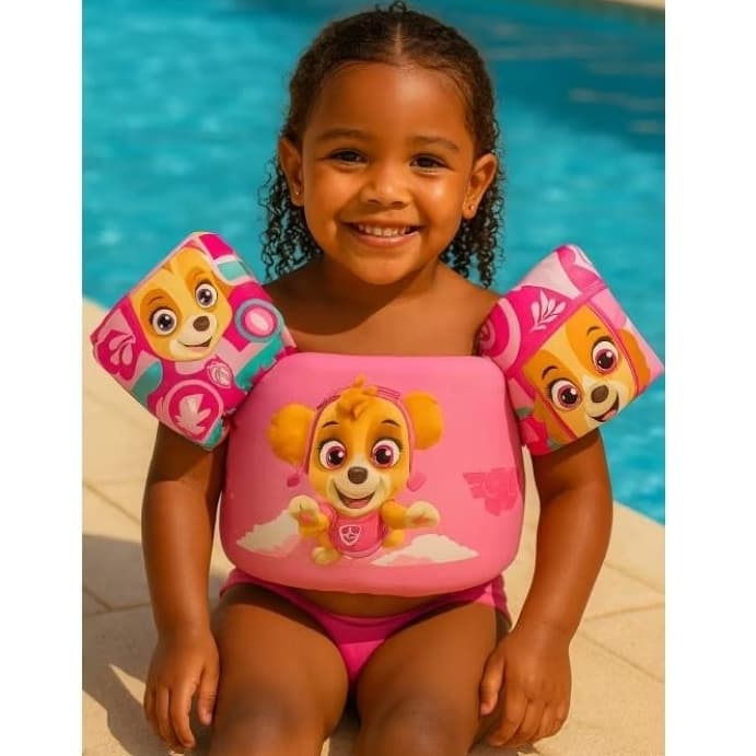 Bóia Colete Infantil com Boia Auxiliar PAW Patrol Menina- Patrulha canina- verão - praia- férias- piscina-original