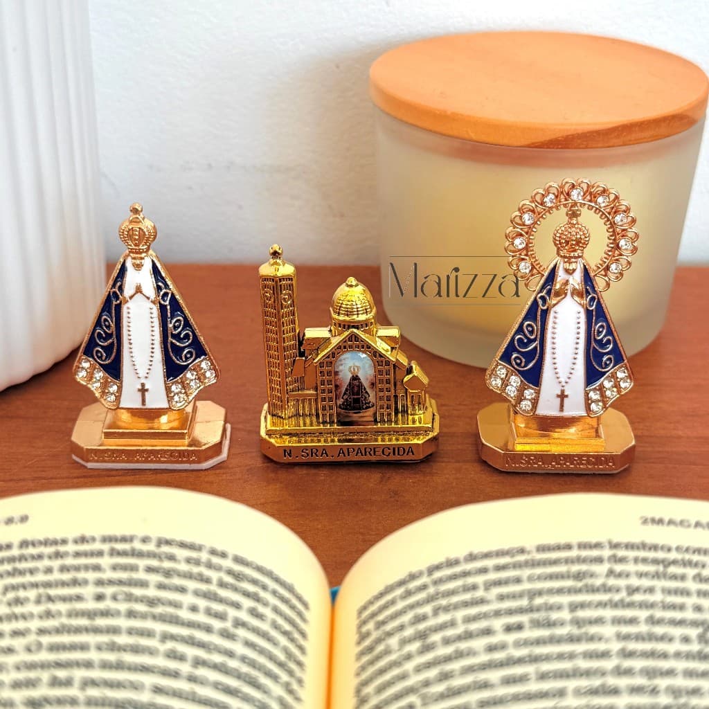 imagem Nossa Senhora Aparecida santinha para carro decoração Religiosa para casa