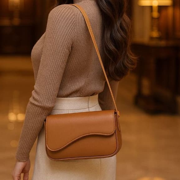 Bolsa Feminina Baguete de Ombro luxo Elegante Alça Regulavel