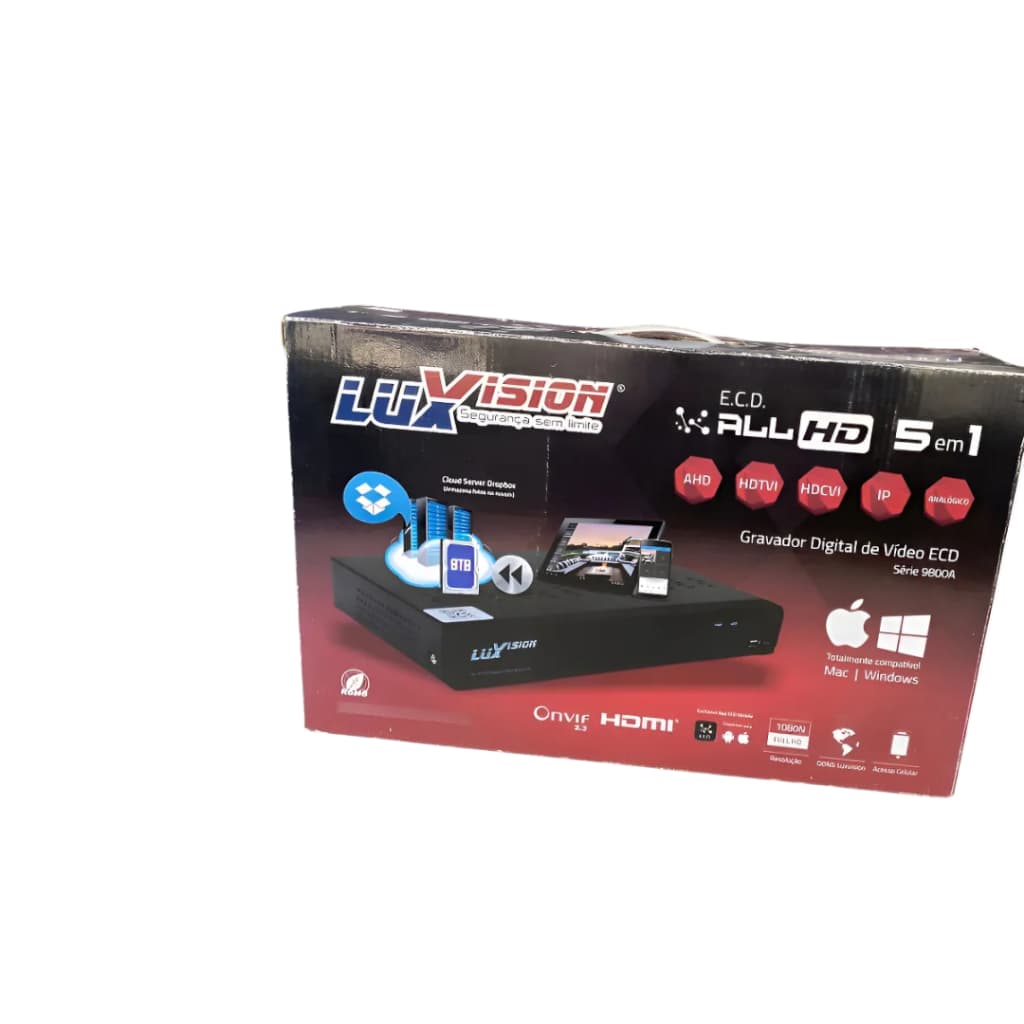 Gravador Digital Vídeo Dvr Ecd 9800a 5em1 Full Hd Hdmi Onvif