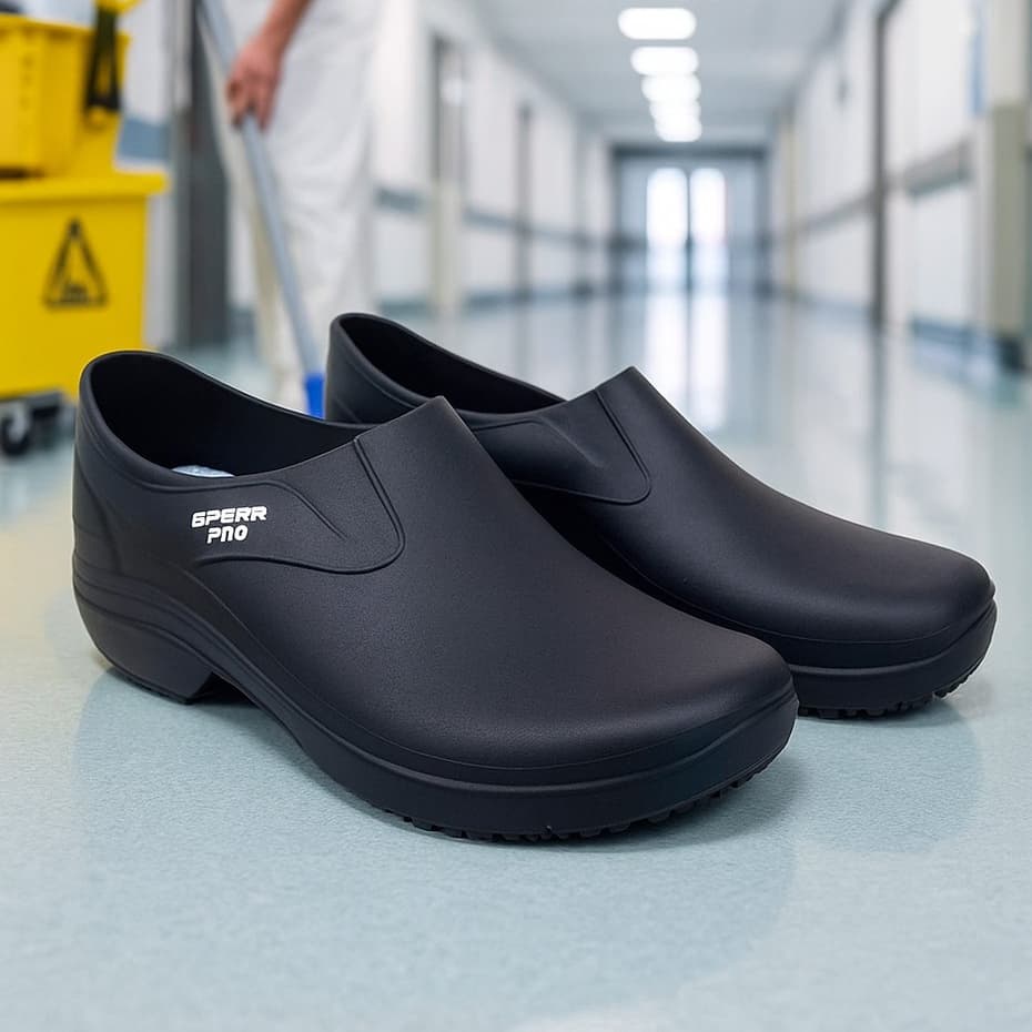 Sapato de Segurança Antiderrapante Sapato Para Limpeza Hospitalar