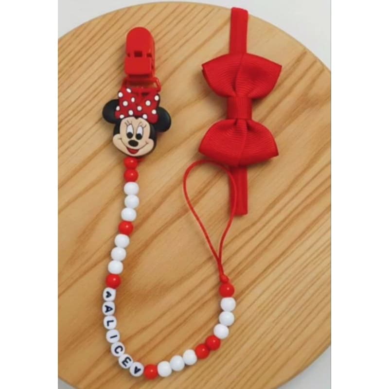 Prendedor de chupeta personalizado com nome menina/kit prendedor de chupeta com lacinho