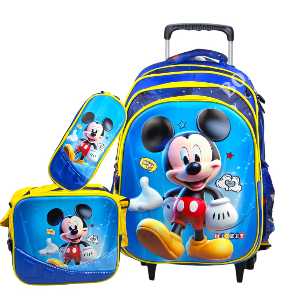 Kit mochila Escolar com rodinha MICKEY +🎁