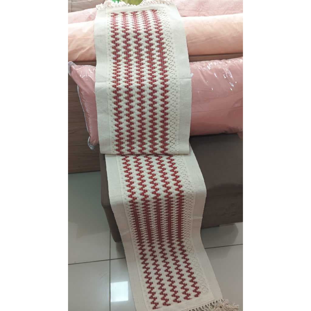Caminho de Mesa Artesanal – 2m x 37cm | Algodão | Cores Variadas | Elegante e Sofisticado