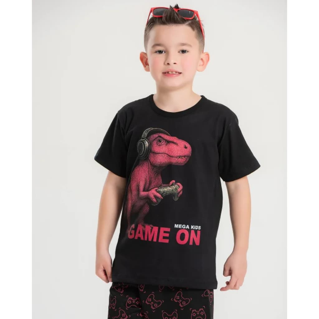 Conjunto Infantil Masculino MK - Dino Vermelho