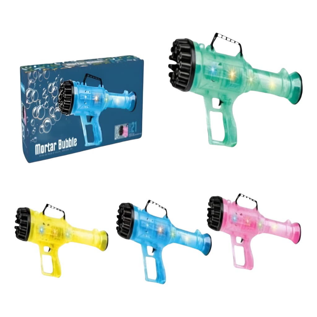 Brinquedo Super Lançador Automático Bolhas Sabão Elétrico