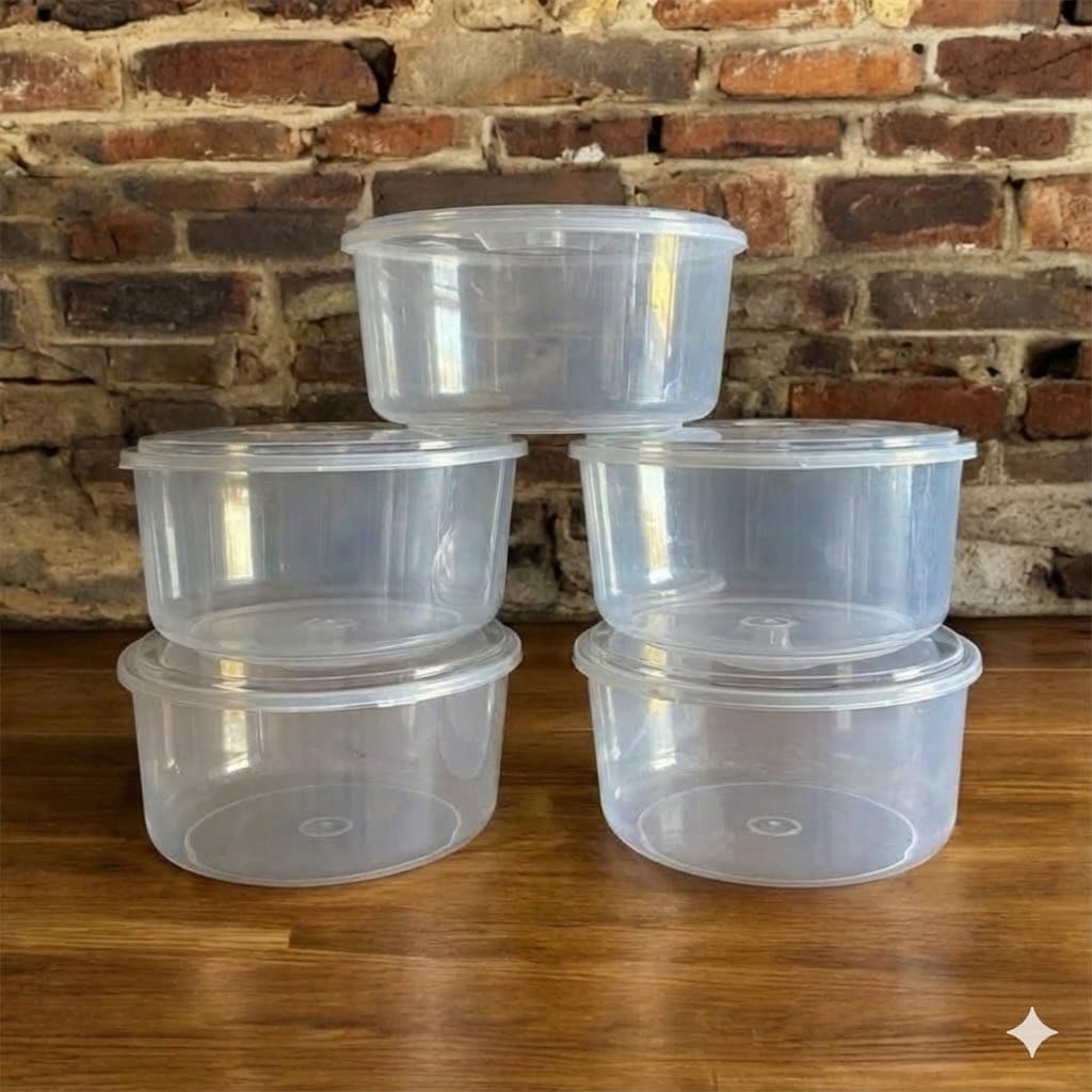 kit 5 potes de 3L para amazernamento de alimentos
