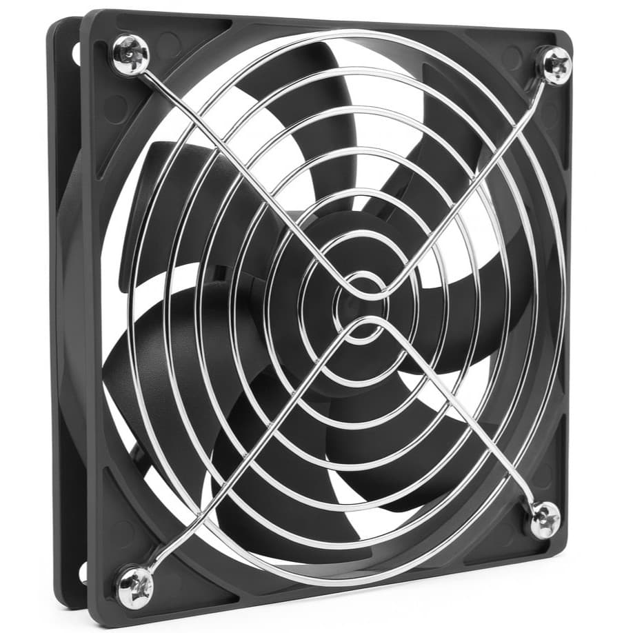 Micro Ventilador 120x120x25 12V C/ Grade Cooler Ventoinha 120x120x25mm 12V