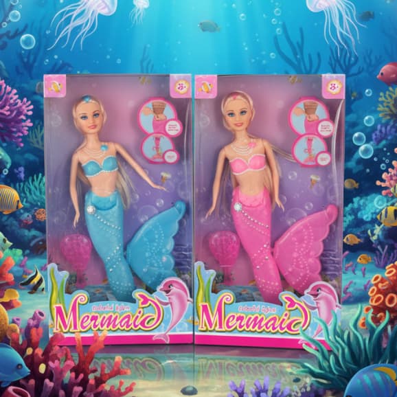 Boneca Sereia com Luzes Coloridas - Colorful Lights