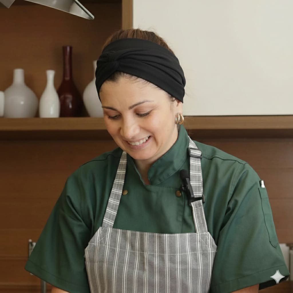 Bandana Faixa Turbante Preta Cozinha Chefe Atendimento