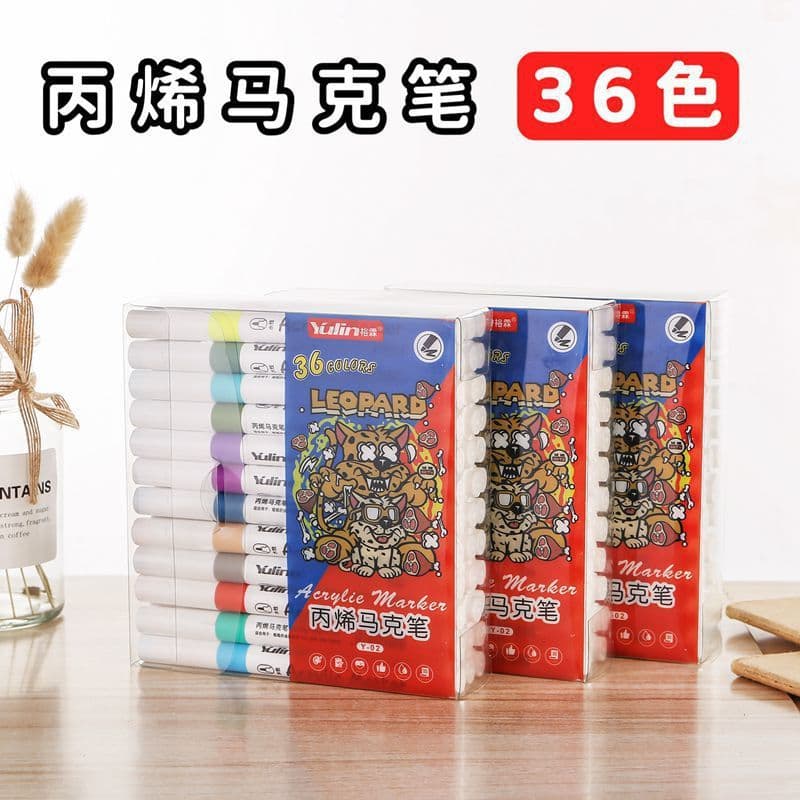 Kit 12/24/36/48/60/80cores Marcadores de acrílico à prova d'água Barato Caneta colorida de grafite DIY para metal, papel