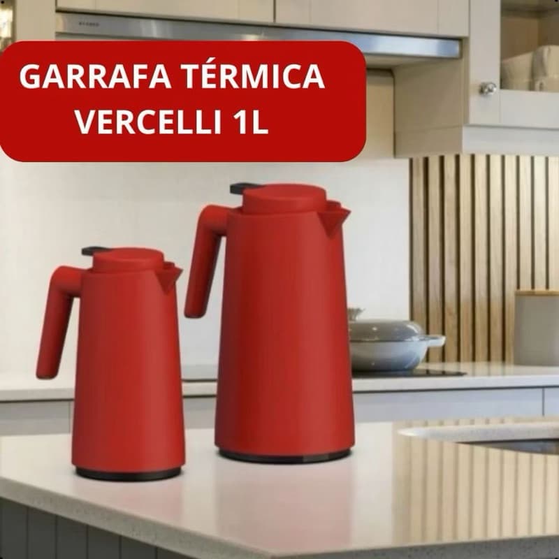 garrafa térmica VERCELLI 1 litro  Unitermi bule com gatilho
